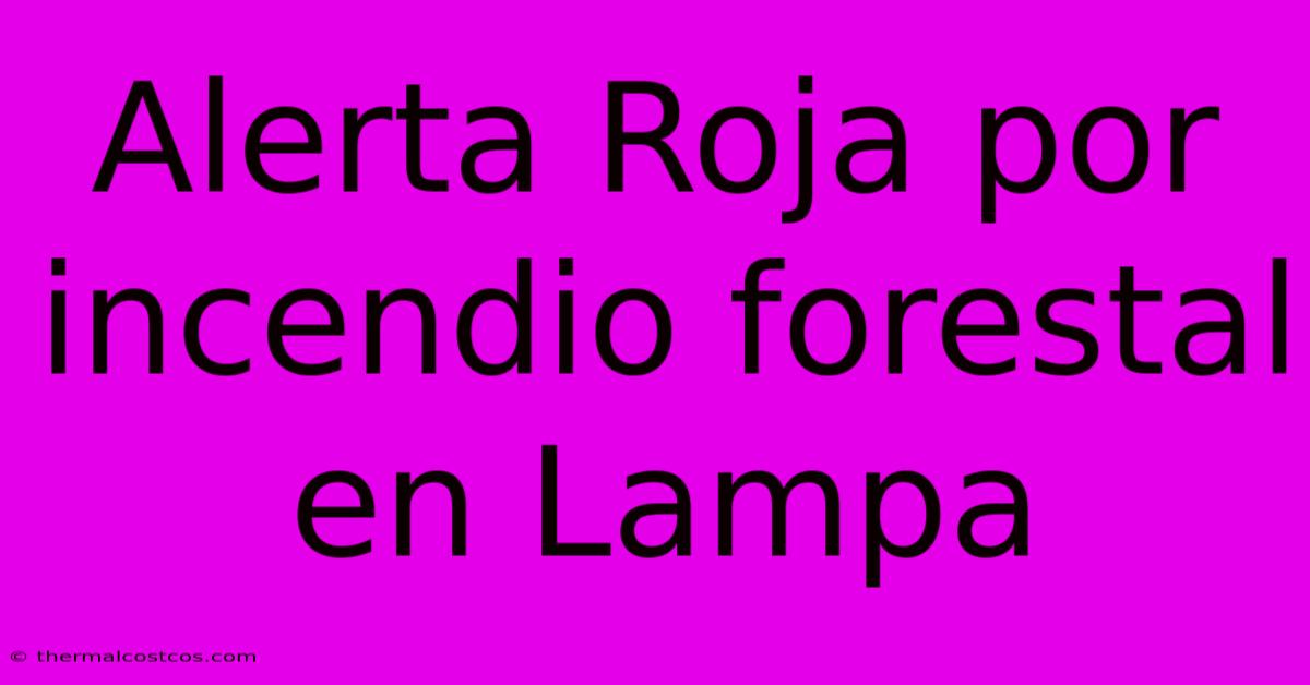 Alerta Roja Por Incendio Forestal En Lampa