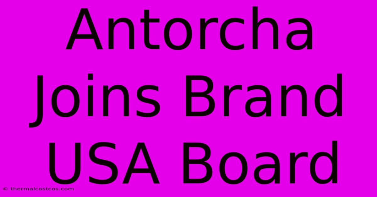 Antorcha Joins Brand USA Board