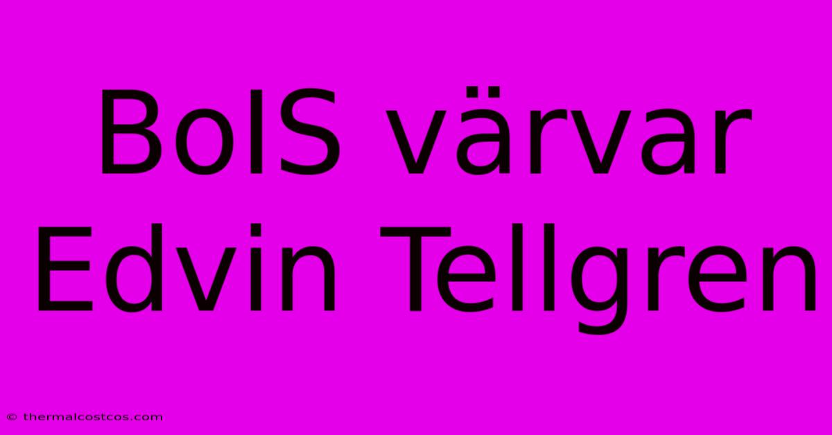 BoIS Värvar Edvin Tellgren