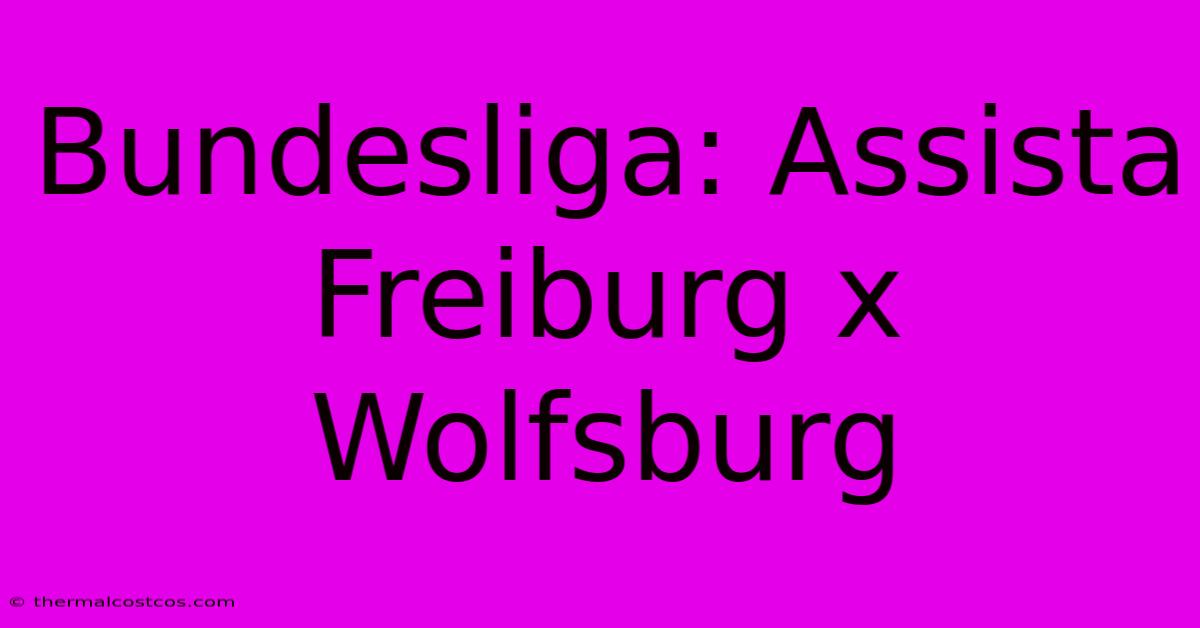 Bundesliga: Assista Freiburg X Wolfsburg