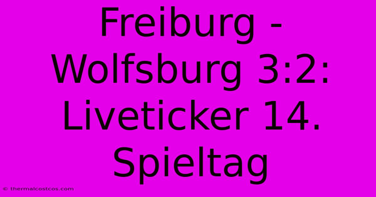 Freiburg - Wolfsburg 3:2: Liveticker 14. Spieltag