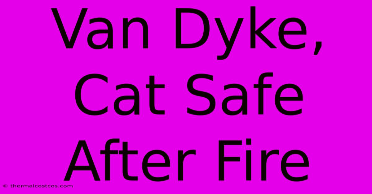 Van Dyke, Cat Safe After Fire